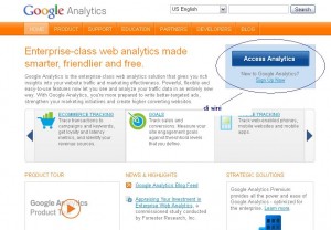 "Google Analytics sign up"