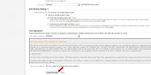 "google analytics create account"