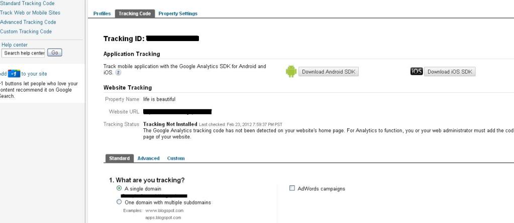 "google analytics tracking code"