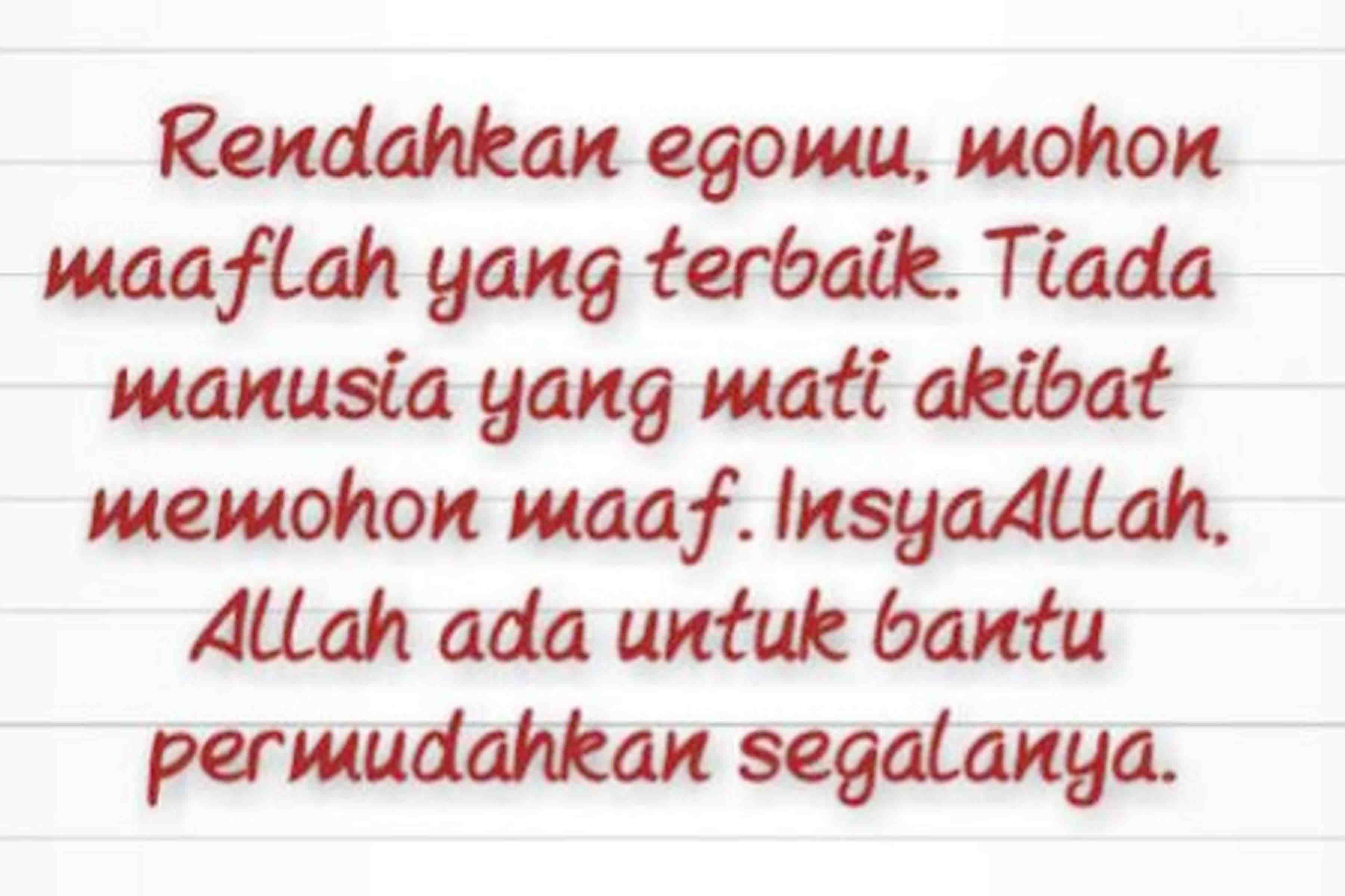 Perlu ke Kemaafan Dalam Keikhlasan