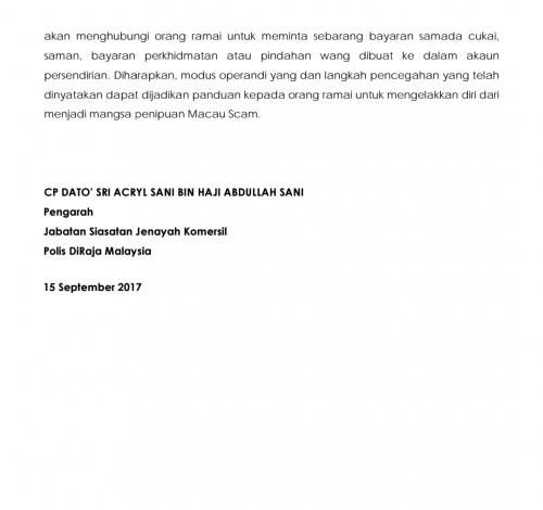  'Scam Macau' Penipuan Melalui Telefon Kembali Aktif ..