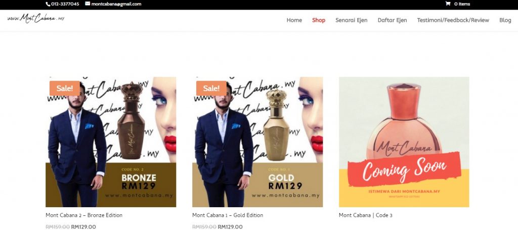 Minyak Wangi Mont Cabana Eau De Parfum Dijamin Kualiti Wangian Mewah Dan Eksklusif 