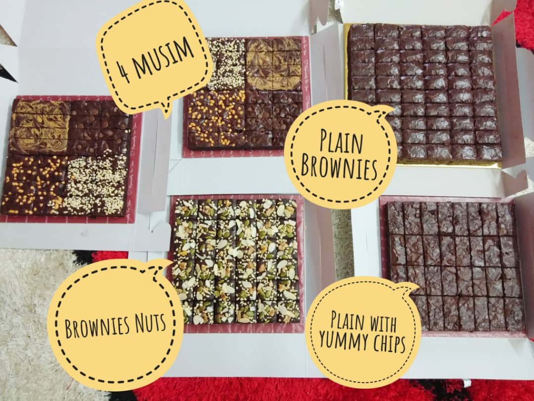 Pelbagai Jenis Brownies, Kek Coklat, Muffin, Puding Cermin Murah Sedap Putrajaya