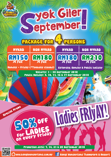 Promosi September 2018 Bangi Wonderland