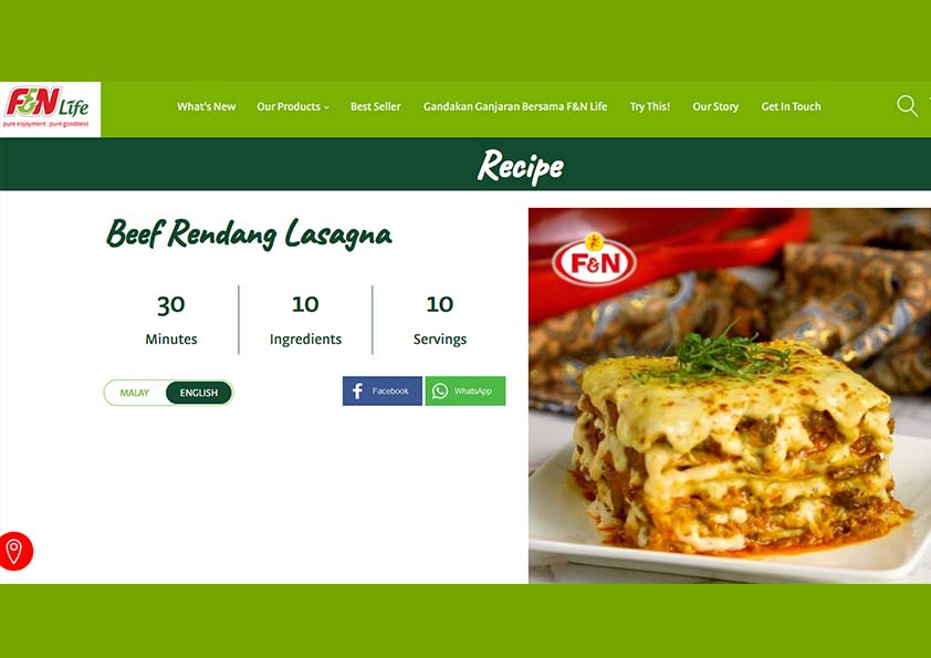 F&N Life Sedia Pelbagai Resipi dan Tips Masakan