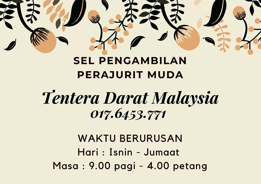Pemilihan Awal Perajurit Muda Tentera Darat I Pendaftaran Atas Talian